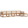 Ensemble de canapés d'extérieur 5 pcs Naturel 525607525607