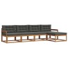 Ensemble de canapés d'extérieur 5 pcs Naturel et Anthracite 525608525608