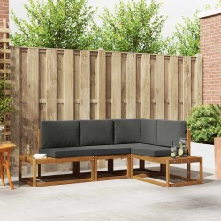 Ensemble de canapés d'extérieur 4 Pièce Naturel et Anthracite 525611525611