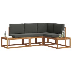 Ensemble de canapés d'extérieur 4 Pièce Naturel et Anthracite 525611525611