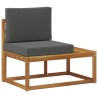 Ensemble de canapés d'extérieur 4 Pièce Naturel et Anthracite 525611525611