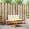 Ensemble de canapés d'extérieur avec coussin 3 pcs Naturel 525617525617