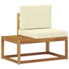 Ensemble de canapés d'extérieur avec coussin 3 pcs Naturel 525617525617