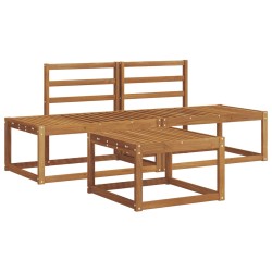 Ensemble de canapés d'extérieur 3 pcs Naturel 525618525618
