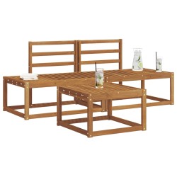 Ensemble de canapés d'extérieur 3 pcs Naturel 525618525618
