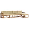 Ensemble de canapés d'extérieur 5 pcs Naturel et Beige 525622525622