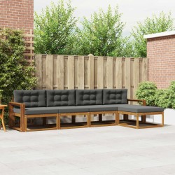 Ensemble de canapés d'extérieur 5 pcs Naturel et Anthracite 525624525624