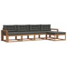 Ensemble de canapés d'extérieur 5 pcs Naturel et Anthracite 525624525624