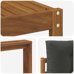 Ensemble de canapés d'extérieur 5 pcs Naturel et Anthracite 525624525624