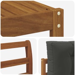 Ensemble de canapés d'extérieur 5 pcs Naturel et Anthracite 525629525629