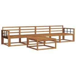 Ensemble de canapés d'extérieur 5 pcs Naturel 525631525631