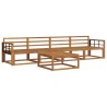 Ensemble de canapés d'extérieur 5 pcs Naturel 525631525631
