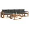 Ensemble de canapés d'extérieur 5 pcs Naturel et Anthracite 525632525632