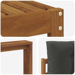 Ensemble de canapés d'extérieur 5 pcs Naturel et Anthracite 525632525632