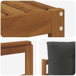 Ensemble de canapés d'extérieur 5 pcs Naturel et Anthracite 525633525633