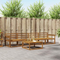 Ensemble de canapés d'extérieur 5 pcs Naturel 525635525635