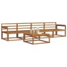 Ensemble de canapés d'extérieur 5 pcs Naturel 525635525635
