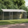 Cage pour chien avec toit Argenté 600 x 200 x 256 cm 525636525636