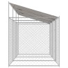 Cage pour chien avec toit Argenté 600 x 200 x 256 cm 525636525636
