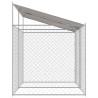 Cage pour chien avec toit Argenté 400 x 200 x 256 cm 525637525637