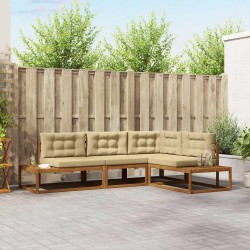 Ensemble de canapés d'extérieur 4 Pièce Naturel et Beige 525642525642