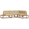 Ensemble de canapés d'extérieur 4 Pièce Naturel et Beige 525642525642