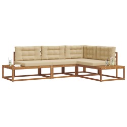 Ensemble de canapés d'extérieur 4 Pièce Naturel et Beige 525642525642