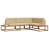 Ensemble de canapés d'extérieur 4 Pièce Naturel et Beige 525642525642