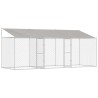 Cage pour chien avec toit Argenté 600 x 200 x 256 cm 525643525643