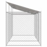Cage pour chien avec toit Argenté 600 x 200 x 256 cm 525643525643