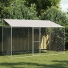 Cage pour chien avec toit Argenté 400 x 200 x 256 cm 525644525644