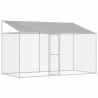 Cage pour chien avec toit Argenté 400 x 200 x 256 cm 525644525644