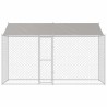 Cage pour chien avec toit Argenté 400 x 200 x 256 cm 525644525644