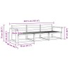 Ensemble de canapés d'extérieur 3 pcs Naturel 525647525647
