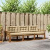 Ensemble de canapés d'extérieur 3 pcs Naturel et Beige 525648525648