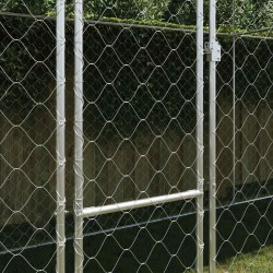 Cage pour chien avec toit Argenté 800 x 200 x 256 cm 525651525651