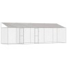 Cage pour chien avec toit Argenté 800 x 200 x 256 cm 525655525655