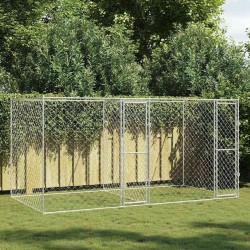 Cage pour chien Argenté 400 x 200 x 200 cm Acier galvanisé 525656525656