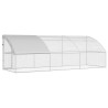 Cage à poules 3 pcs Argenté 600 x 200 x 200 cm Acier et PE 525657525657
