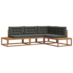 Ensemble de canapés d'extérieur 4 Pièce Naturel et Anthracite 525658525658