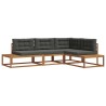 Ensemble de canapés d'extérieur 4 Pièce Naturel et Anthracite 525658525658