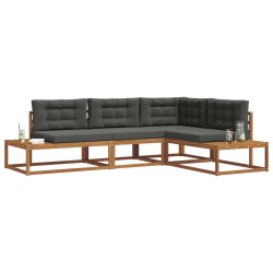 Ensemble de canapés d'extérieur 4 Pièce Naturel et Anthracite 525658525658