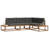 Ensemble de canapés d'extérieur 4 Pièce Naturel et Anthracite 525658525658
