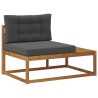 Ensemble de canapés d'extérieur 4 Pièce Naturel et Anthracite 525658525658