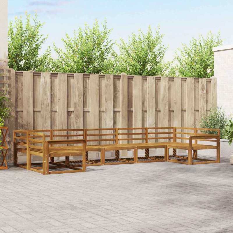 Ensemble de canapés d'extérieur 7 pcs Naturel 525660525660