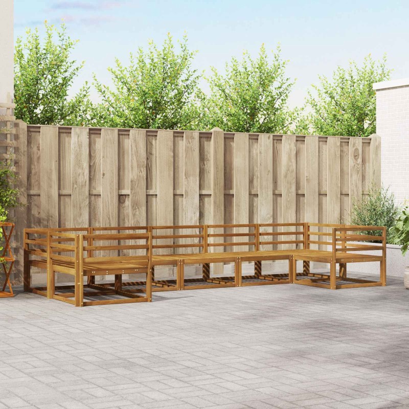 Ensemble de canapés d'extérieur 7 pcs Naturel 525661525661
