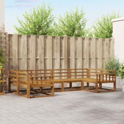 Ensemble de canapés d'extérieur 6 pcs Naturel 525664525664