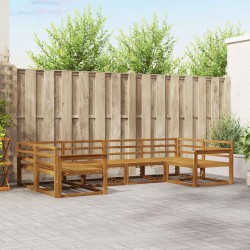 Ensemble de canapés d'extérieur 6 pcs Naturel 525666525666