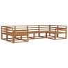 Ensemble de canapés d'extérieur 6 pcs Naturel 525666525666