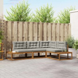 Ensemble de canapés d'extérieur 4 Pièce Gris Naturel et Clair 525667525667
